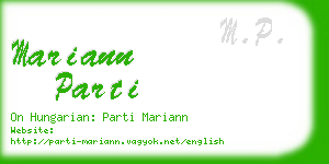 mariann parti business card